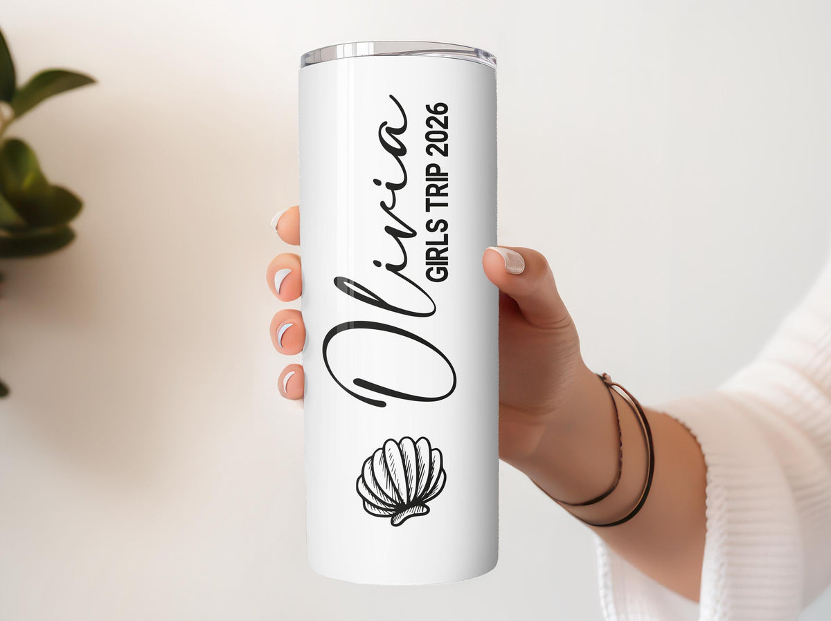 Personalized Girls Trip 2026 Tumbler, Custom Name Travel Keepsake, Weekend Getaway Gift