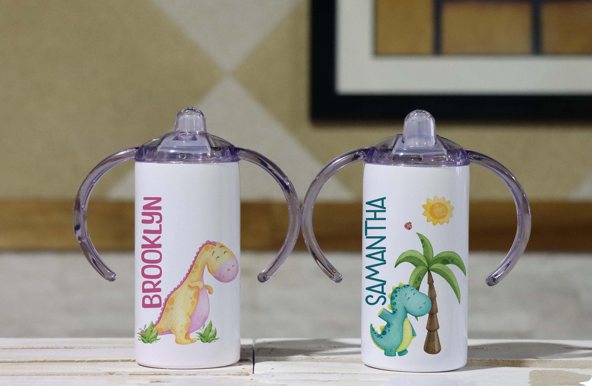 Personalized Kids Tumbler, Custom Baby Straw Cup & Training Handle Cup