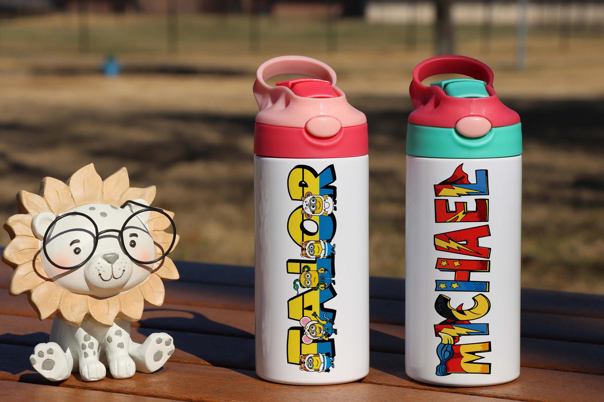 Personalized Kids Tumbler, Customized Steel Water Bottles, Fun Cups for Kids