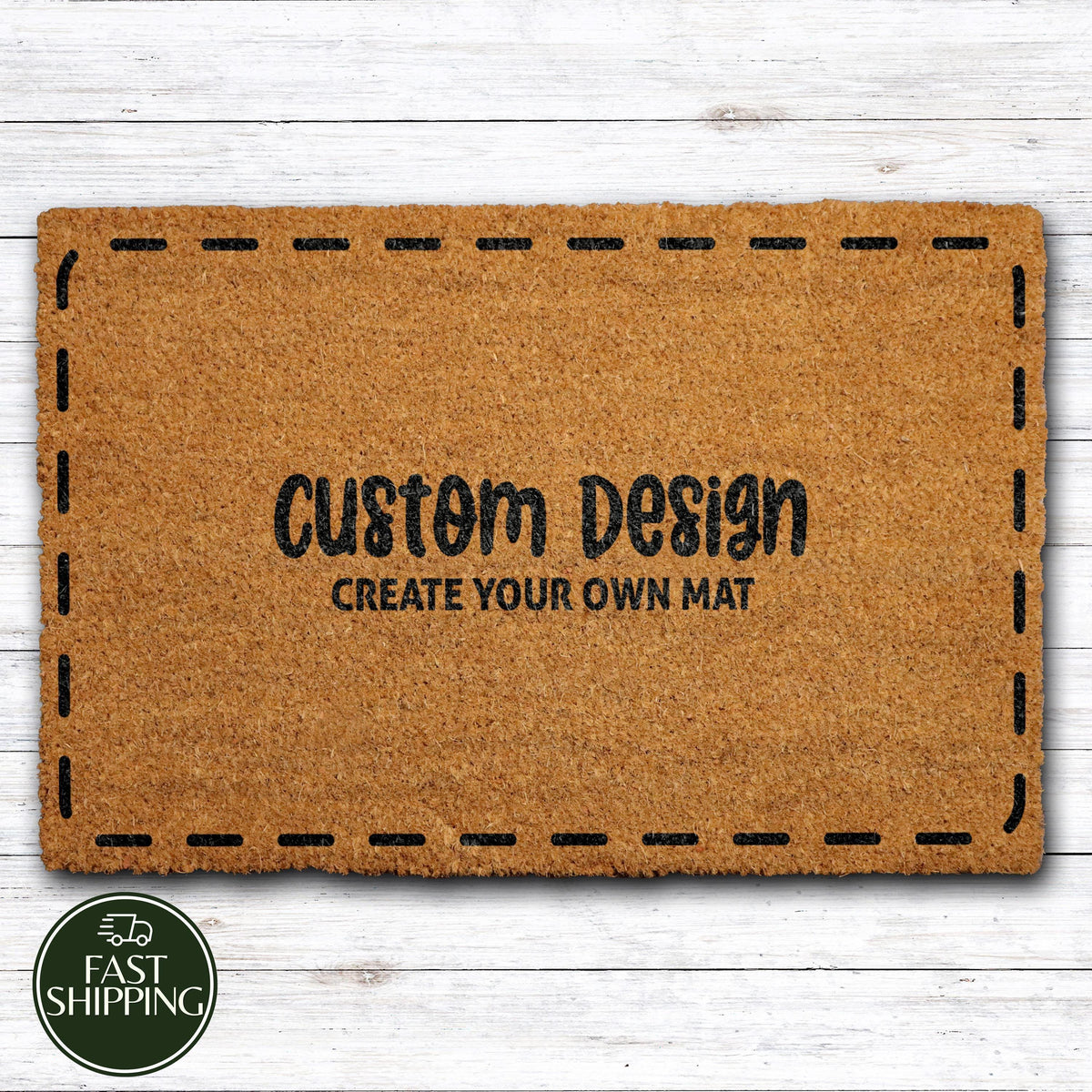 Custom Frame & Font Welcome Mat, Personalized Create Your Design Doormat, Wedding Closing Gift