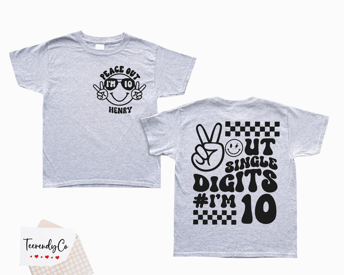 Personalized 10th Birthday T-shirt, Birthday Boy Shirt, Tenth Birthday Gift Tee