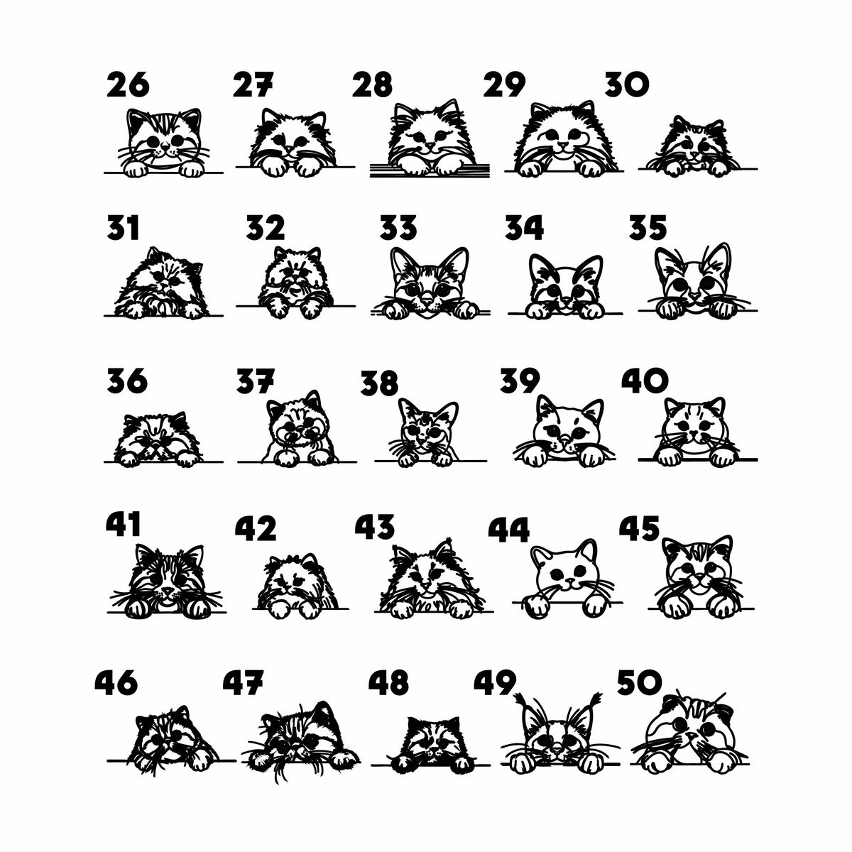 Custom Cat Breed Doormat, Pet Line Art Welcome Mat, Funny Cats Housewarming Gift, Pets Lover Front Porch Rug, New Home Present