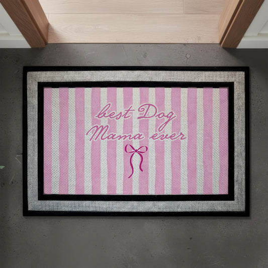 Best Dog Mama Ever Doormat, Dogs Lover Mom Welcome Mat, Home Entrance Decor, Pet Owner Housewarming Gift, Decorative Front Porch Rug