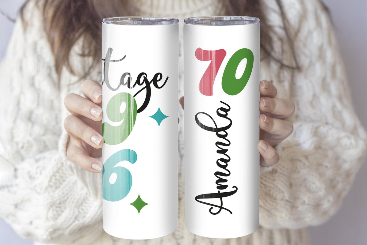 Personalized Birthday Tumbler With Straw, Funny Milestone Age Insulated Cup