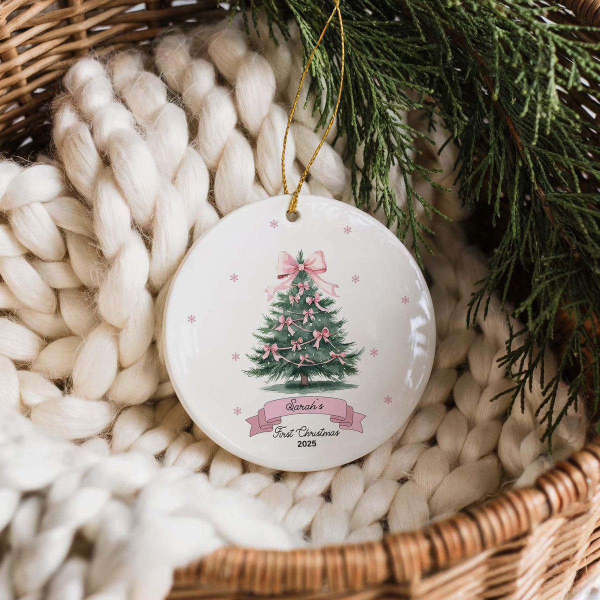 Baby’s First Christmas Ornament, Custom Baby Name Ornament, Newborn Christmas Keepsake