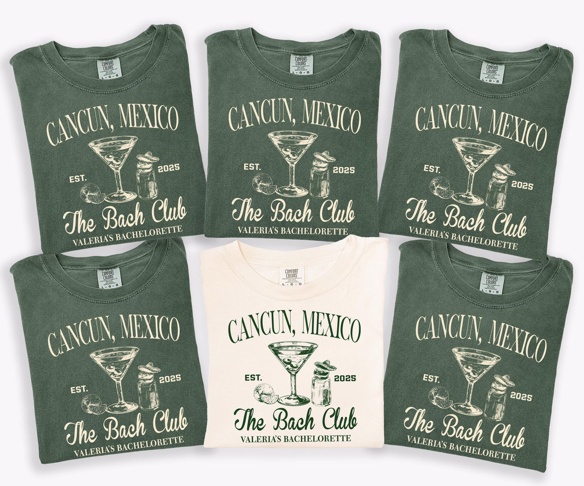 Customized Bachelorette Comfort Colors® Shirts, Bach Girls Trip Shirt, Mexico Bach Trip Tees, Bachelorette Weekend Shirts, Custom Girls Trip