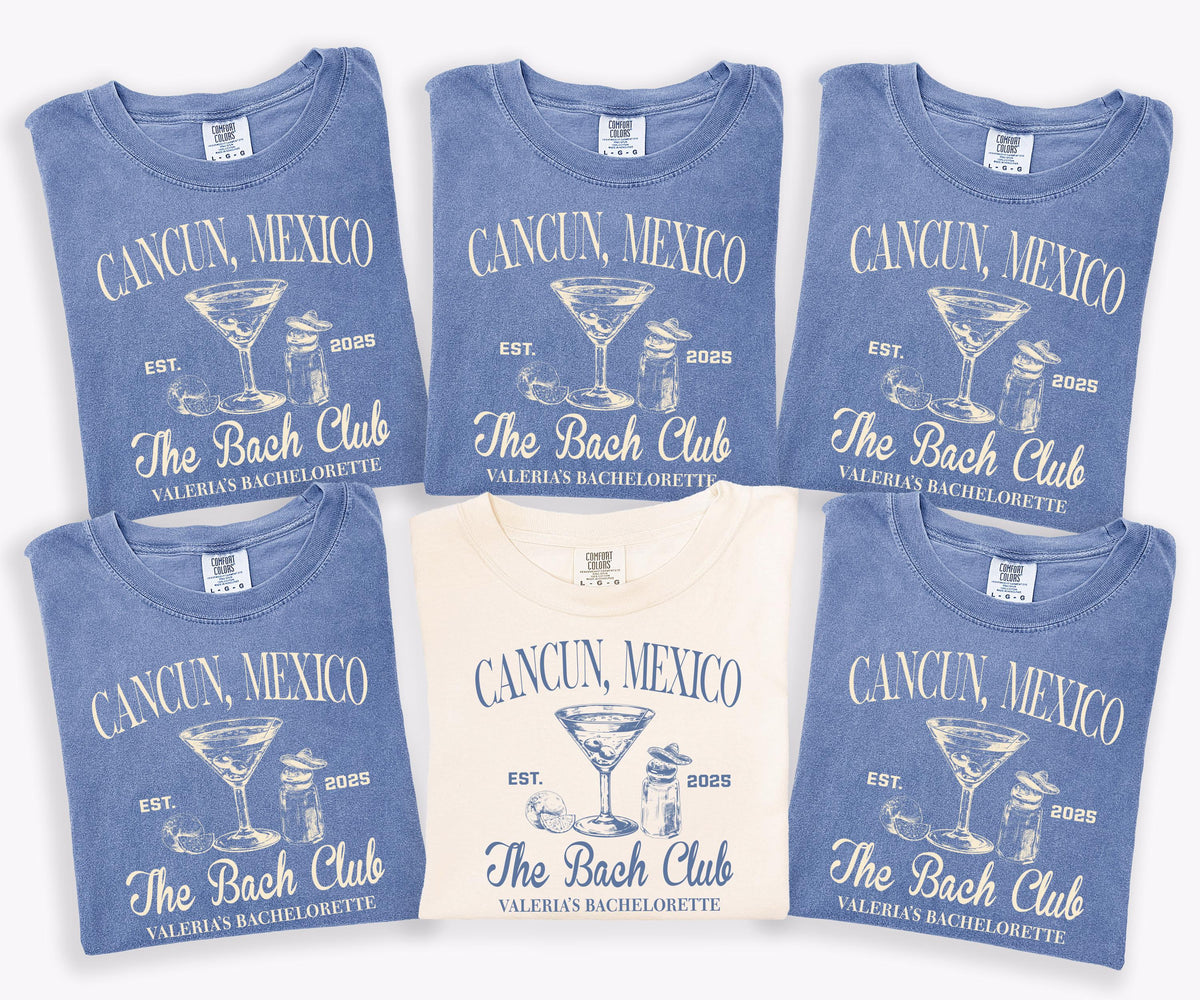 Customized Bachelorette Comfort Colors® Shirts, Bach Girls Trip Shirt, Mexico Bach Trip Tees, Bachelorette Weekend Shirts, Custom Girls Trip