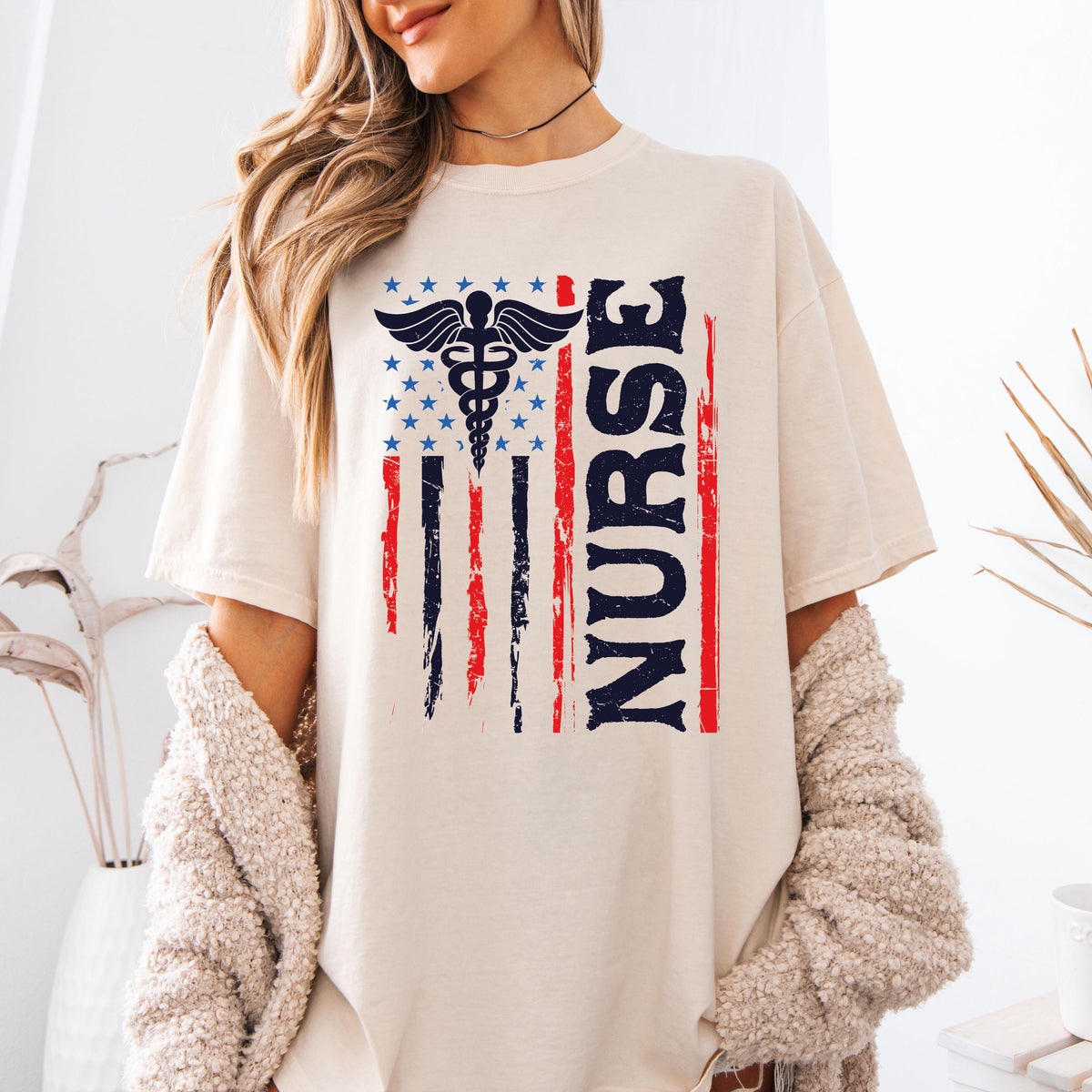 Patriotic Nurse Graphic Shirt