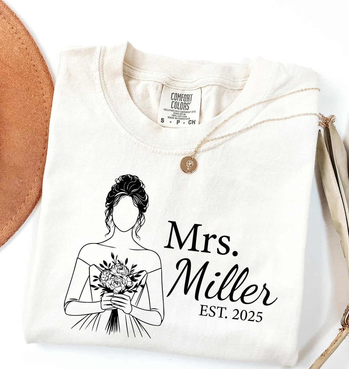 Custom Mrs. Bride Comfort Colors® Shirt, Bride to Be Tee, Bachelorette Party Gift