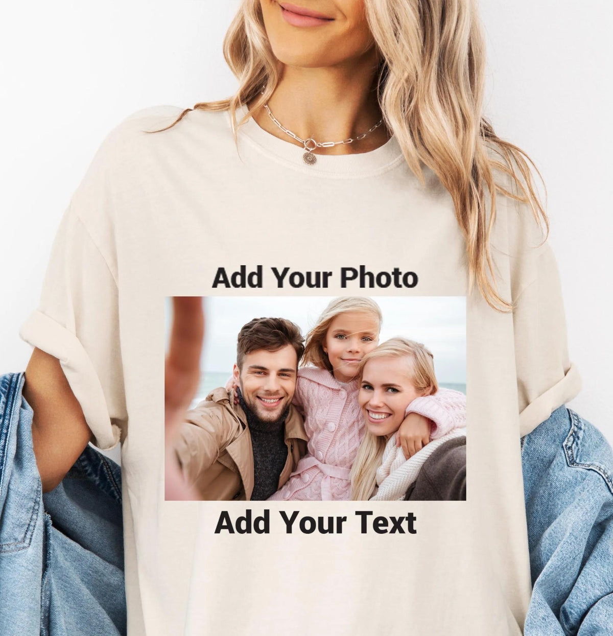 Custom Photo Comfort Colors® Shirts, Your Photo and Text Tee, Family Photo Sweat