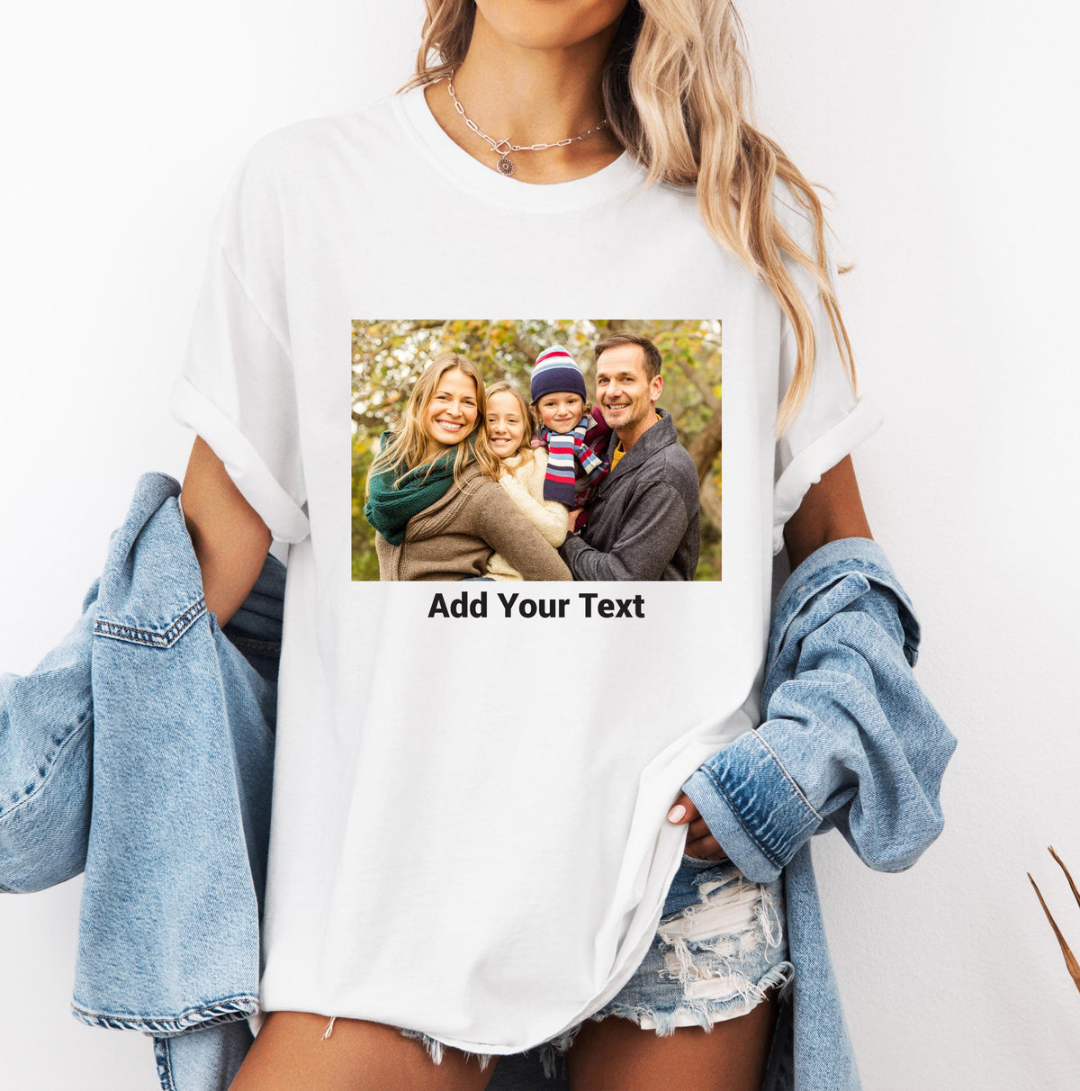 Custom Photo Comfort Colors® Shirts, Your Photo and Text Tee, Family Photo Sweat