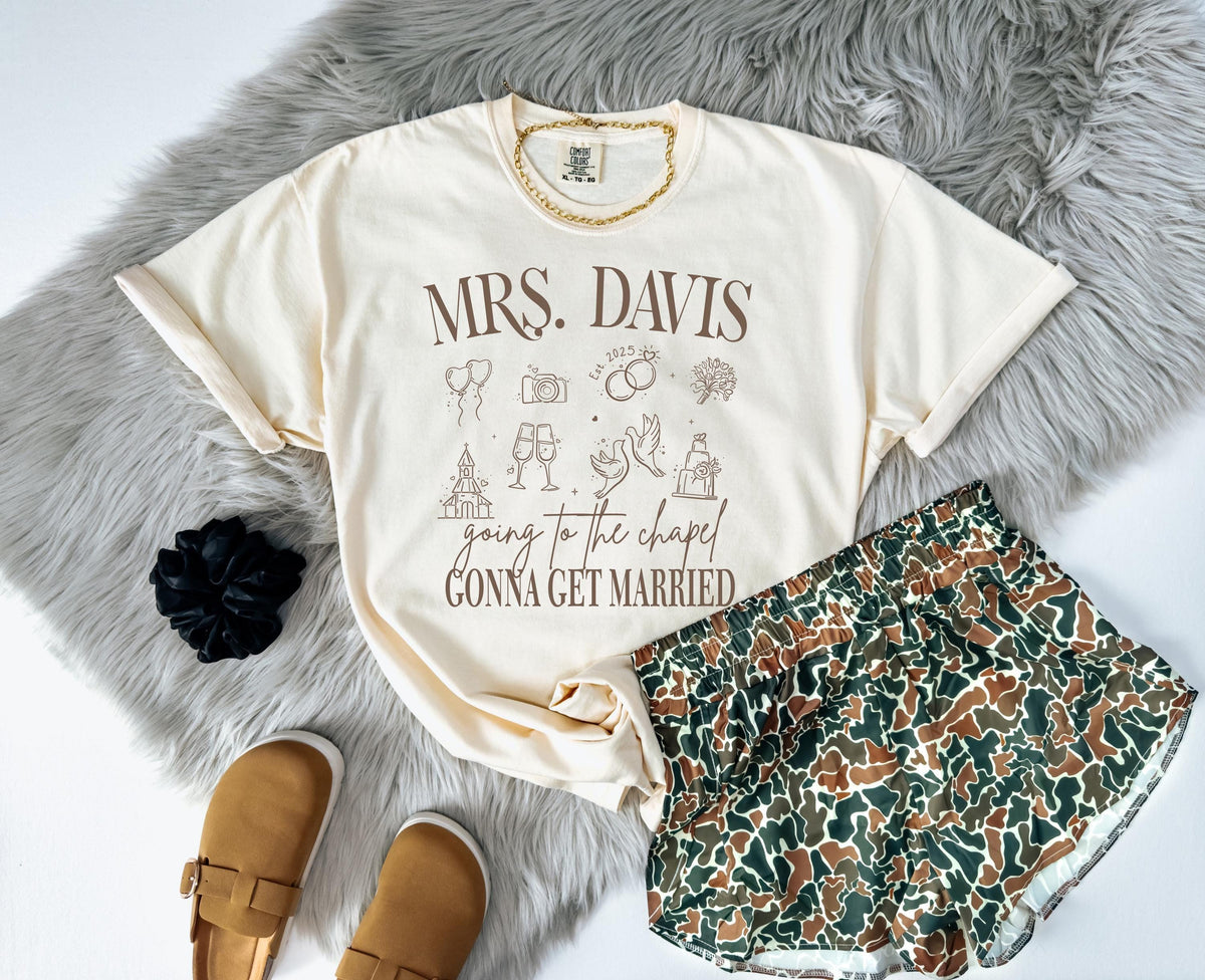 Going to the Chapel Comfort Colors® Shirt, Custom Bride Tee, Bachelorette Party Gift