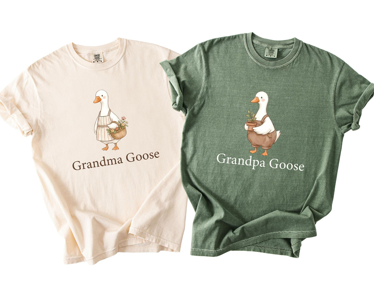 Comfort Colors® Grandparents Goose Shirt, Funny Grandma Grandpa T-shirt, Gift Tee for Grandparents
