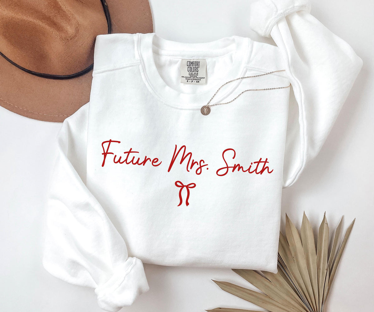 Future Mrs. Comfort Colors® T-shirt, Coquette Custom Fiancee Tee, Engagement Gift Shirt