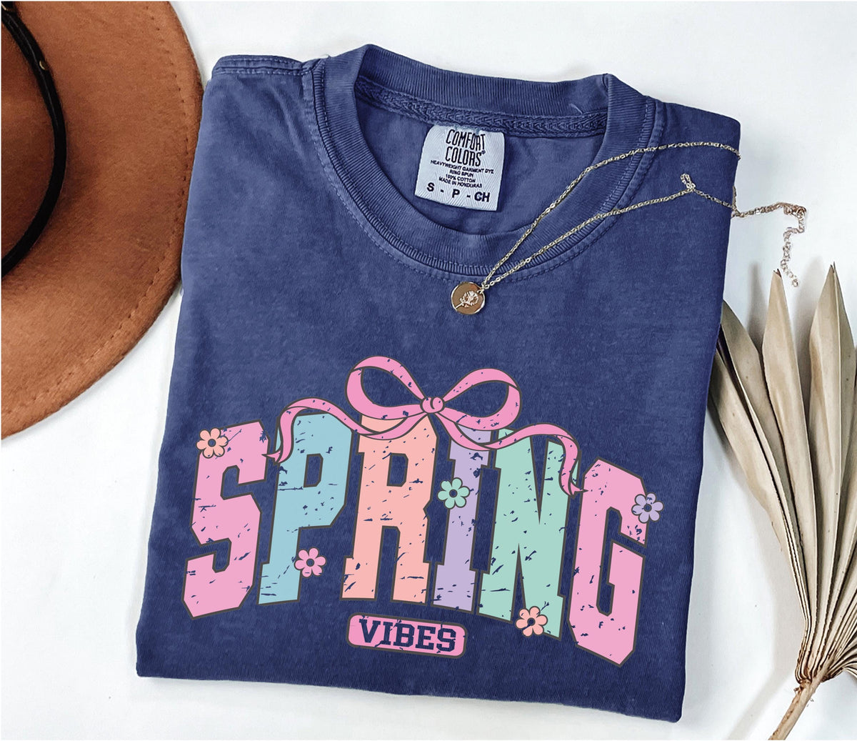 Comfort Colors® Coquette Spring Vibes Shirt, Floral Easter Gift Tee