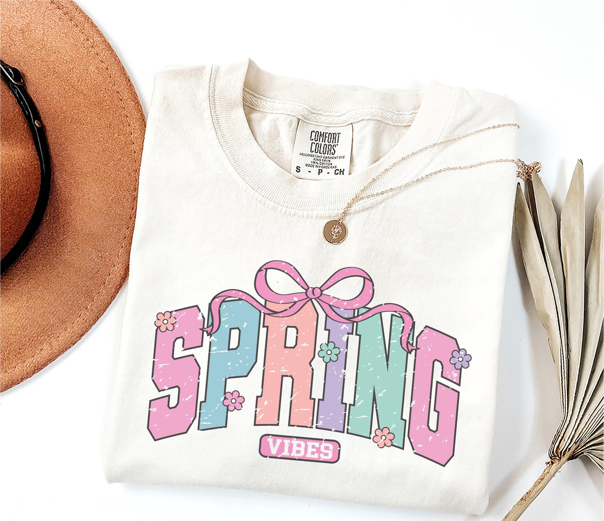 Comfort Colors® Coquette Spring Vibes Shirt, Floral Easter Gift Tee