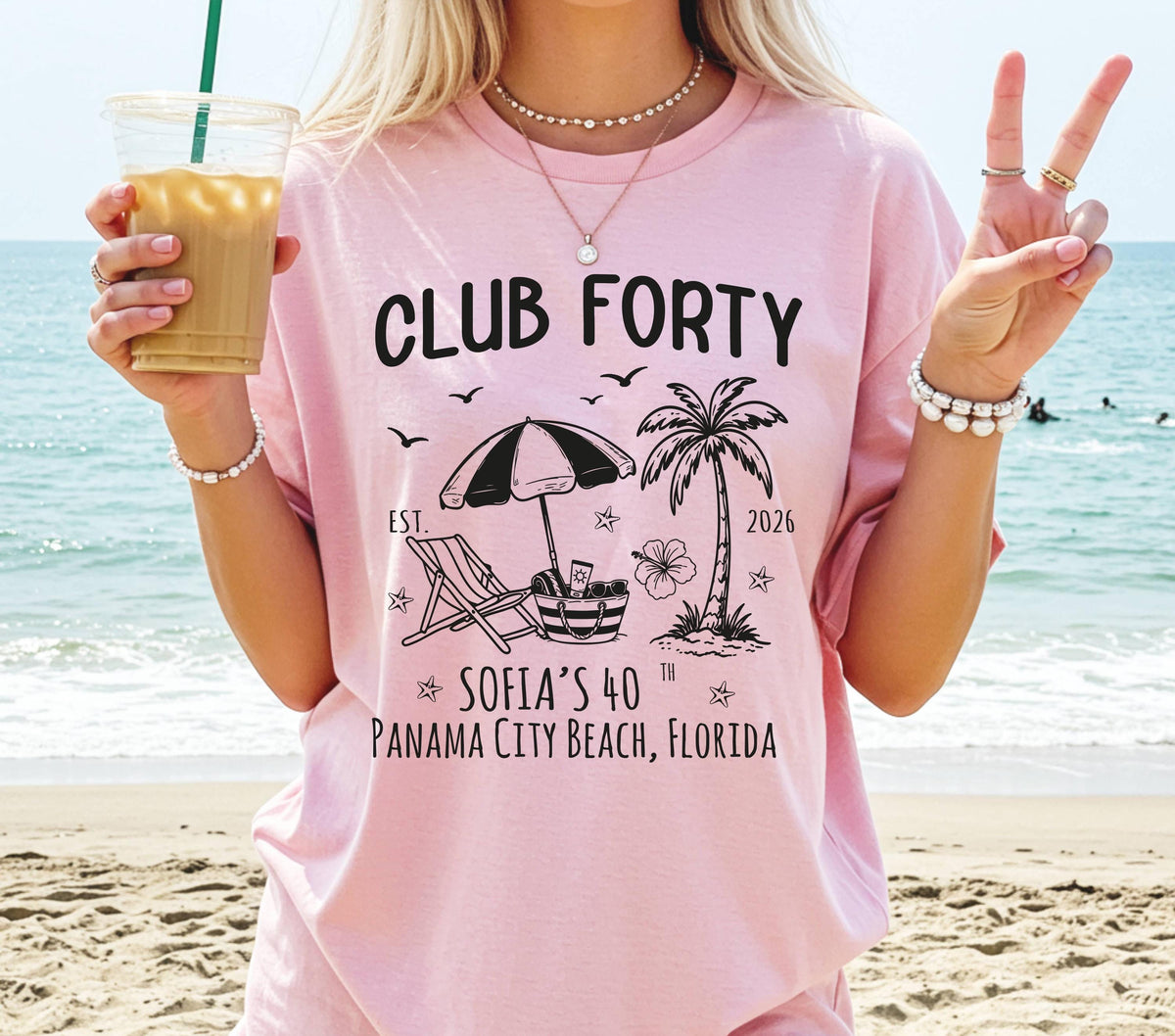 Comfort Colors® Custom Beach Birthday Shirt, Funny 40th Birthday Party Tee
