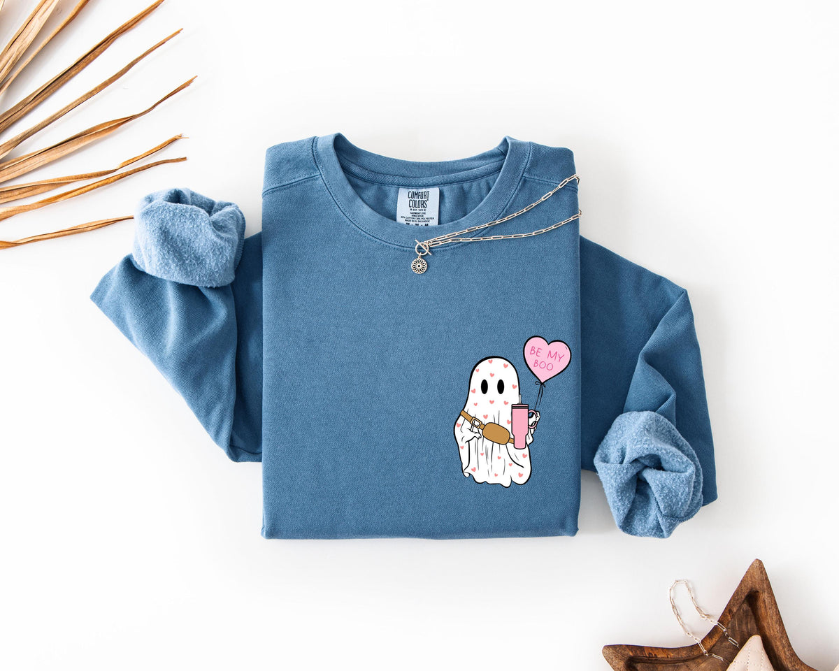 Valentines Day Ghost Shirt Comfort Colors® Shirts, Valentines Day Gift Shirt, Spooky Valentine Sweatshirt, Cute Ghost Valentine Shirt