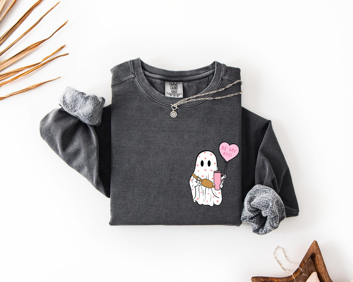 Valentines Day Ghost Shirt Comfort Colors® Shirts, Valentines Day Gift Shirt, Spooky Valentine Sweatshirt, Cute Ghost Valentine Shirt