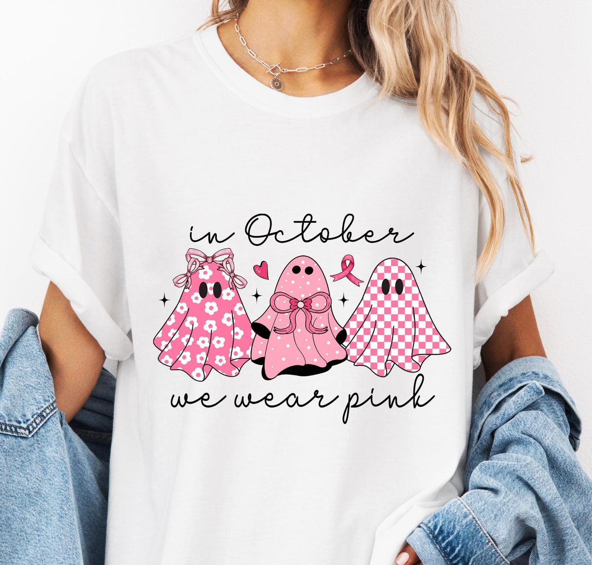 We Wear Pink Shirt, Breast Cancer Awareness Shirt, Comfort Colors® Cancer Warrior T-Shirt, Pink Ribbon Tee