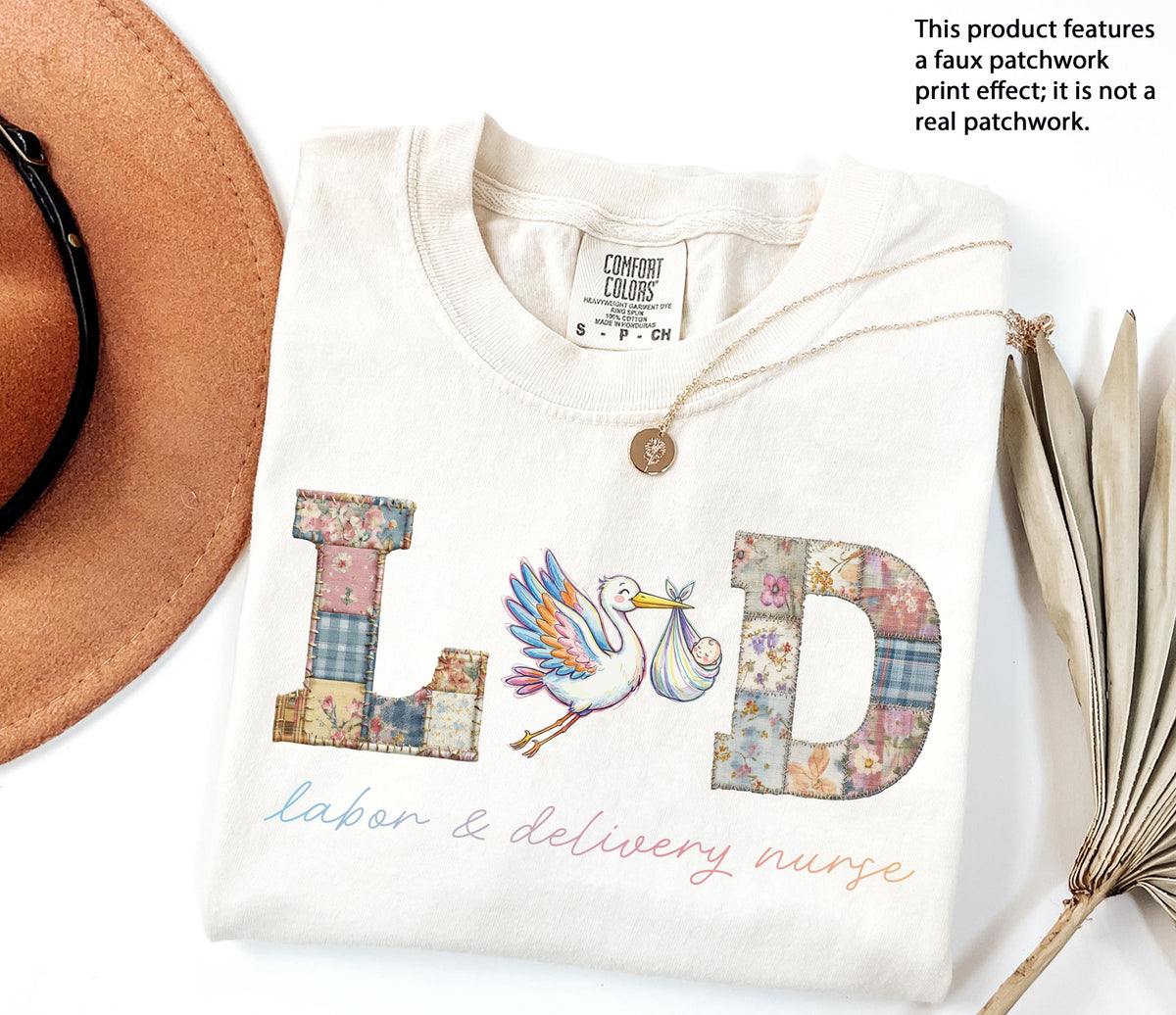 Faux Patchwork Labor and Delivery Nurse Shirt