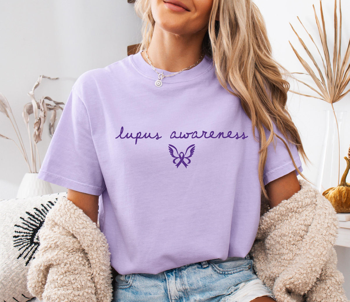 Lupus Awareness Purple Ribbon Shirt