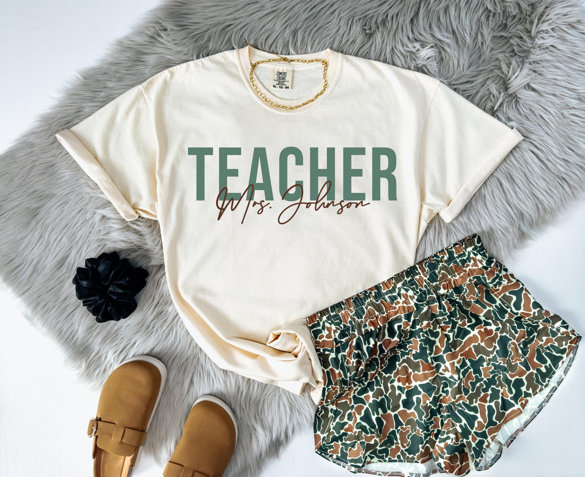 Teacher Team Comfort Colors® Shirt, Kindergarten Teacher Shirt, Back To School Teacher