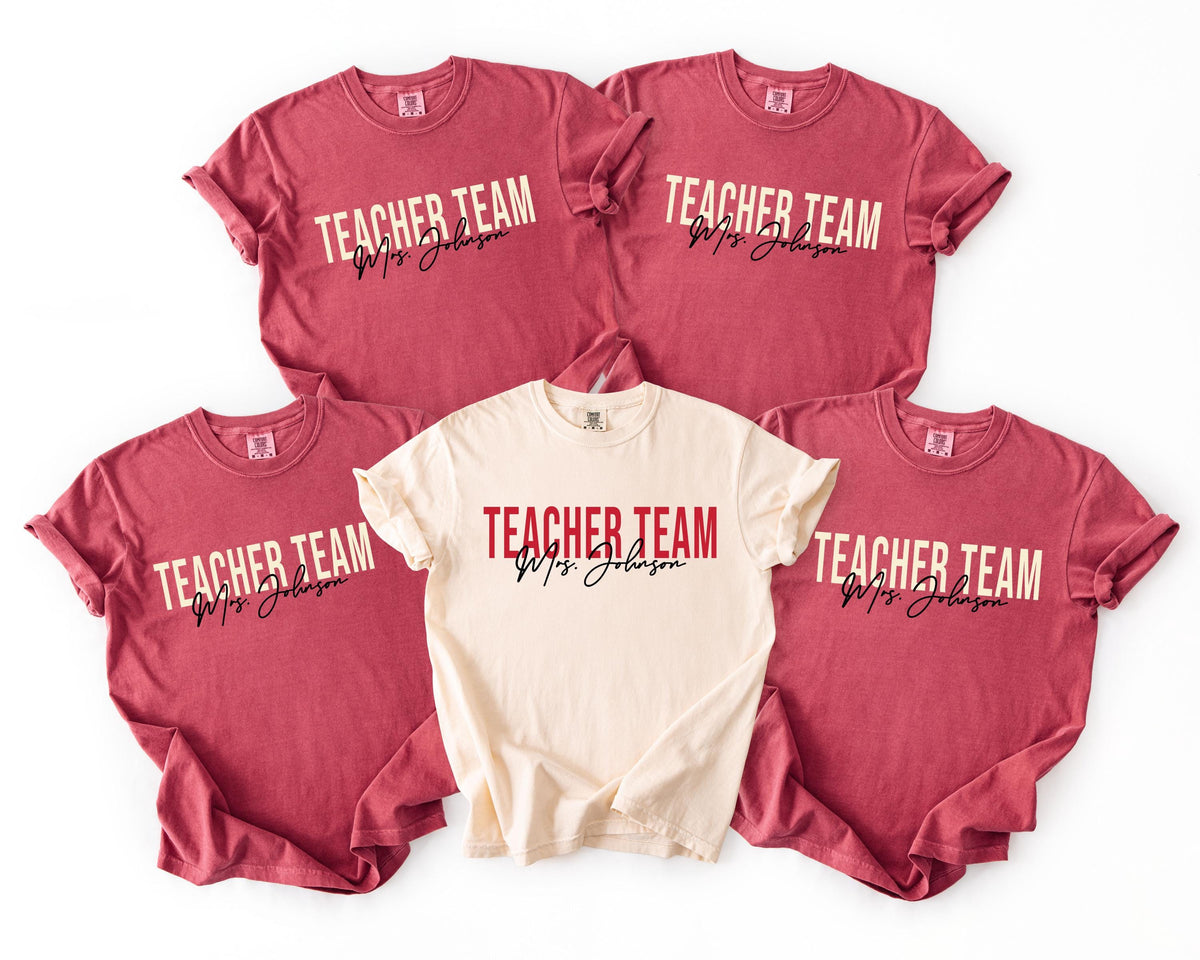 Teacher Team Comfort Colors® Shirt, Kindergarten Teacher Shirt, Back To School Teacher