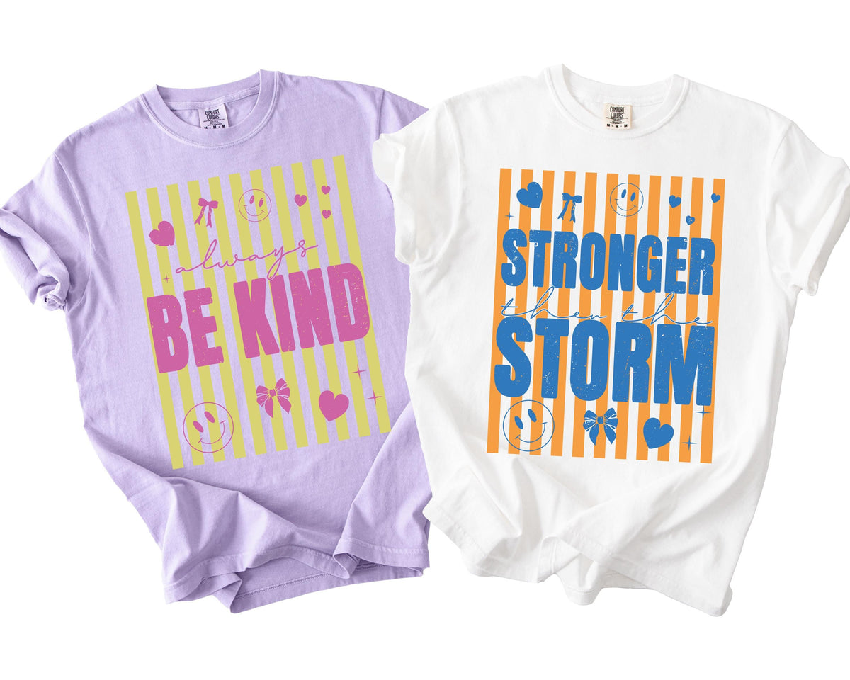 Comfort Colors® Striped Faith Based T-Shirt, Religious Women Gift Shirt, Bible Verse Motivational Tee