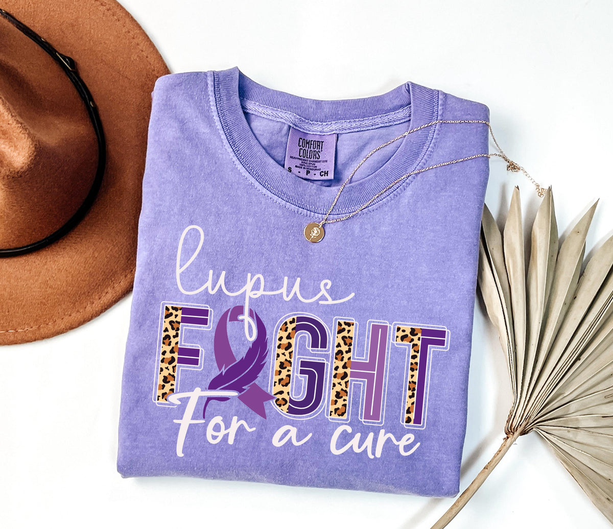 Comfort Colors® Coquette Lupus Fighter T-Shirt, Lupus Support Shirt, Lupus Awareness Gift Tee