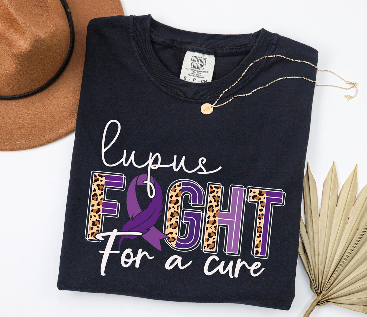 Comfort Colors® Coquette Lupus Fighter T-Shirt, Lupus Support Shirt, Lupus Awareness Gift Tee