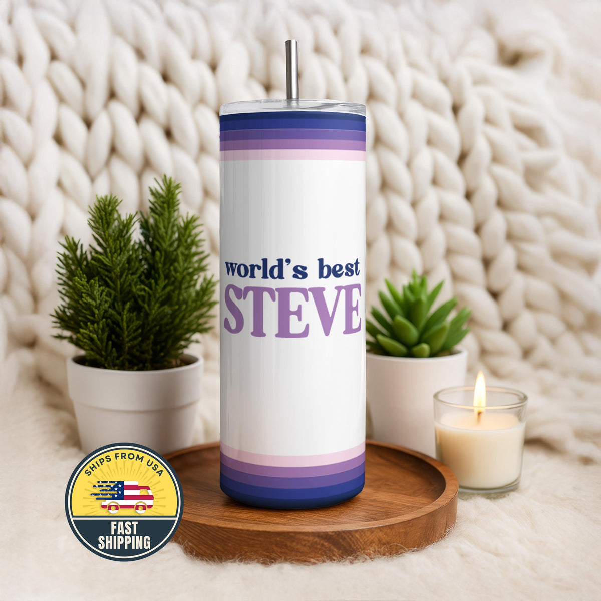 Personalized World's Best Tumbler, Custom Name Ofiice Coffee Cup