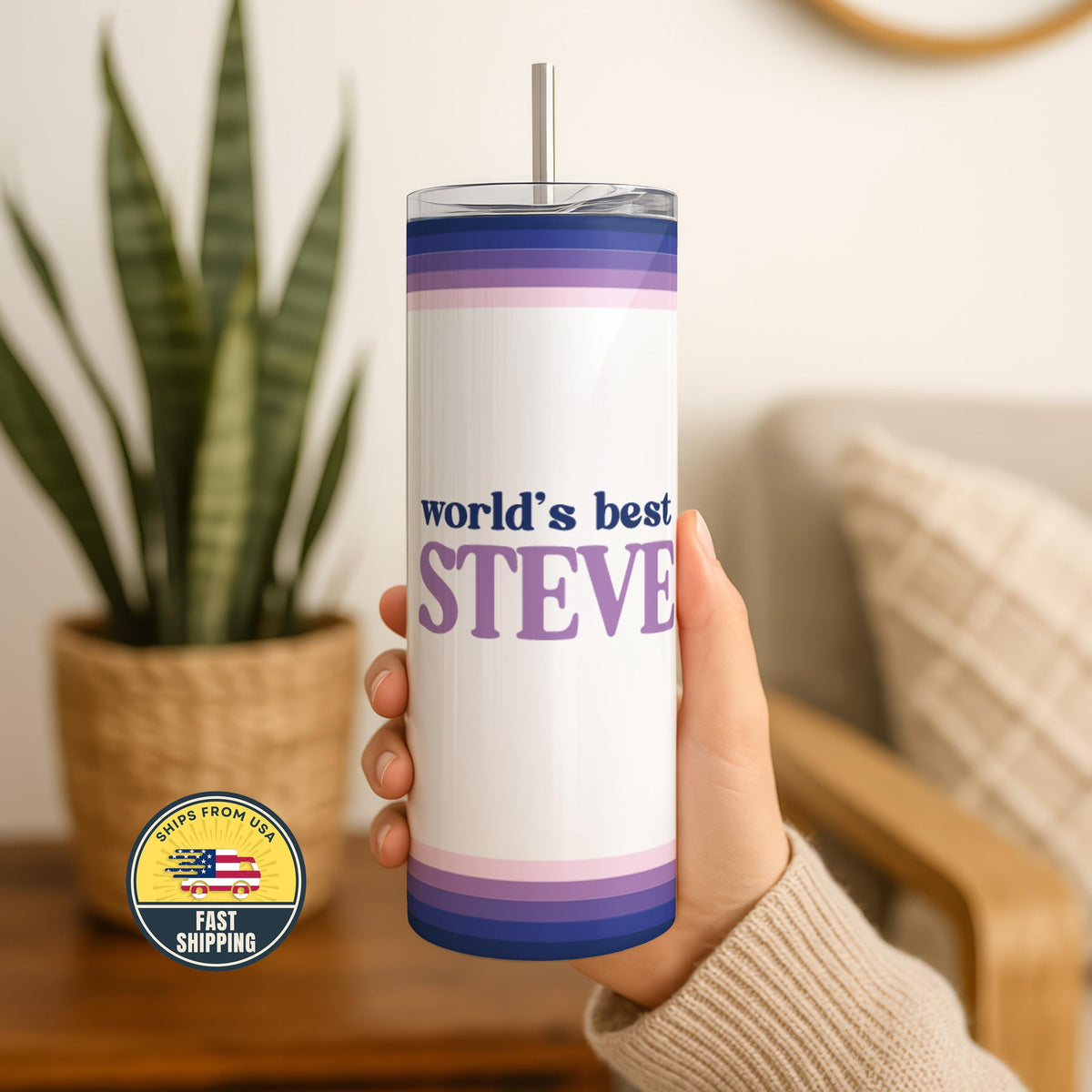 Personalized World's Best Tumbler, Custom Name Ofiice Coffee Cup