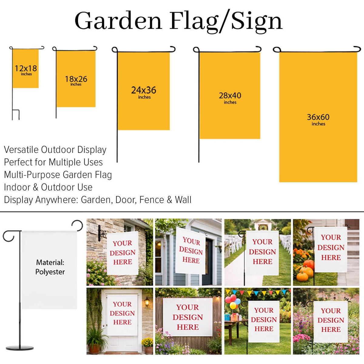 Retro Boo Y'all Ghosts Halloween Garden Flag, Spooky Season Yard Decor