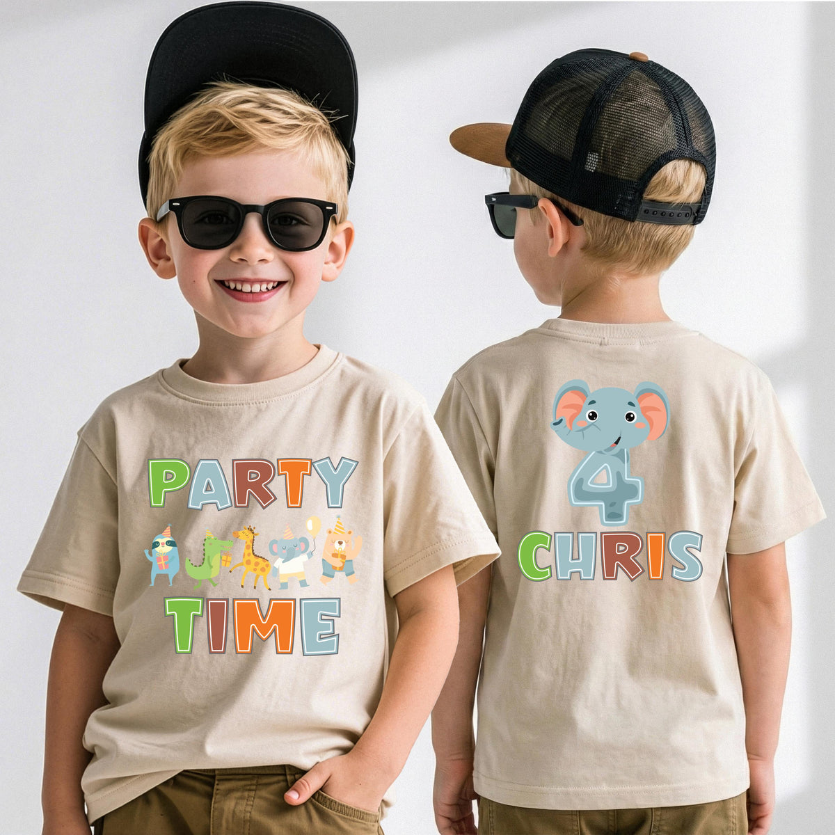 Party Animal Birthday Shirt, Personalized Birthday Kids T-shirt, Zoo Birthday Gift Toddler Tee