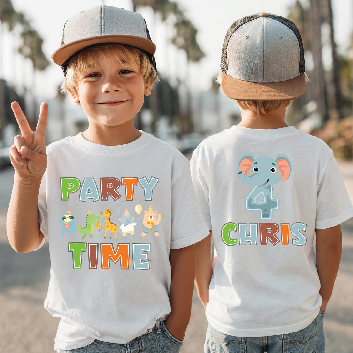Party Animal Birthday Shirt, Personalized Birthday Kids T-shirt, Zoo Birthday Gift Toddler Tee