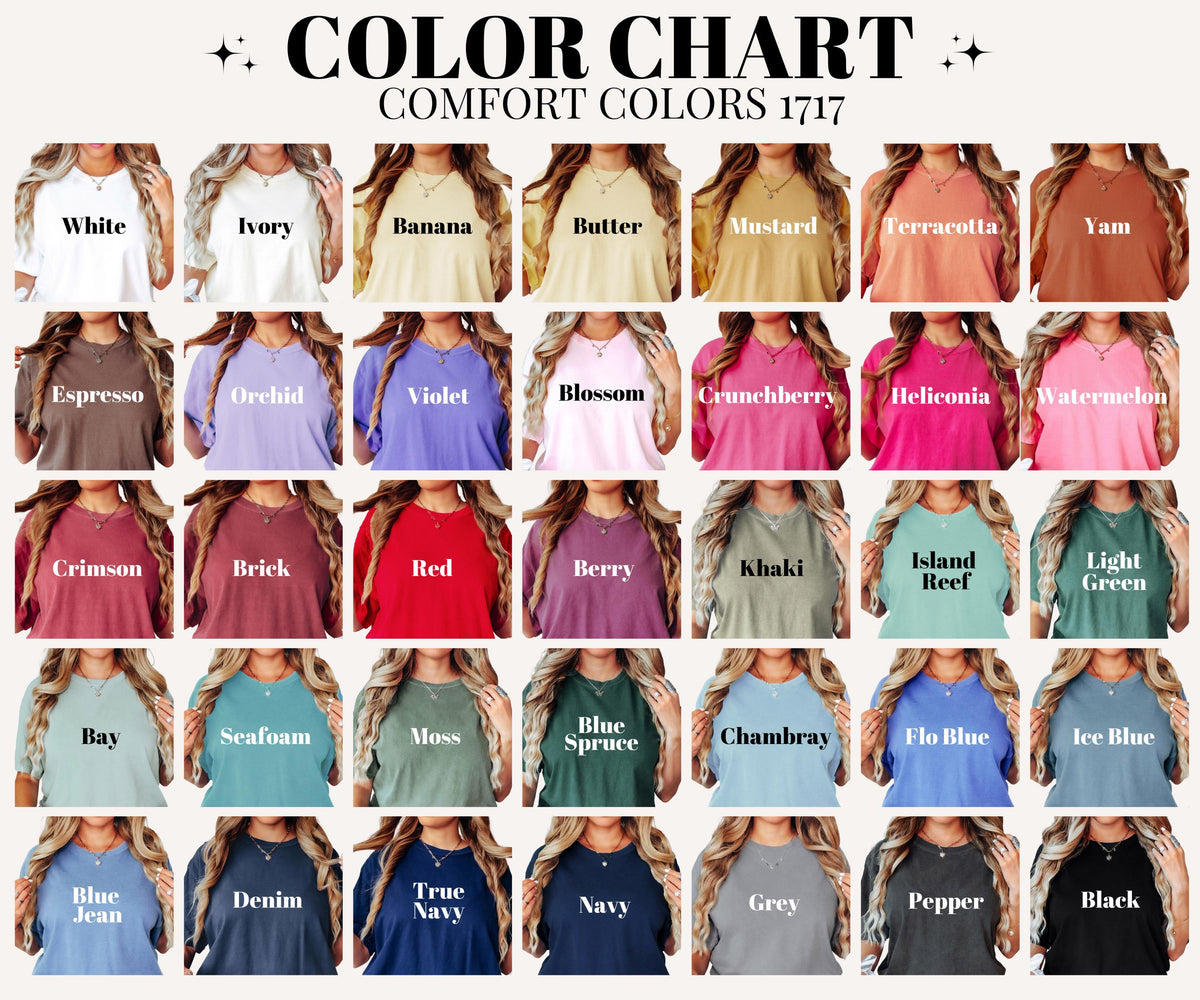 Comfort Colors® Personalized Floral Mama Shirt, Colorful Grandma & Aunt T-Shirts, Mother's Day Gift
