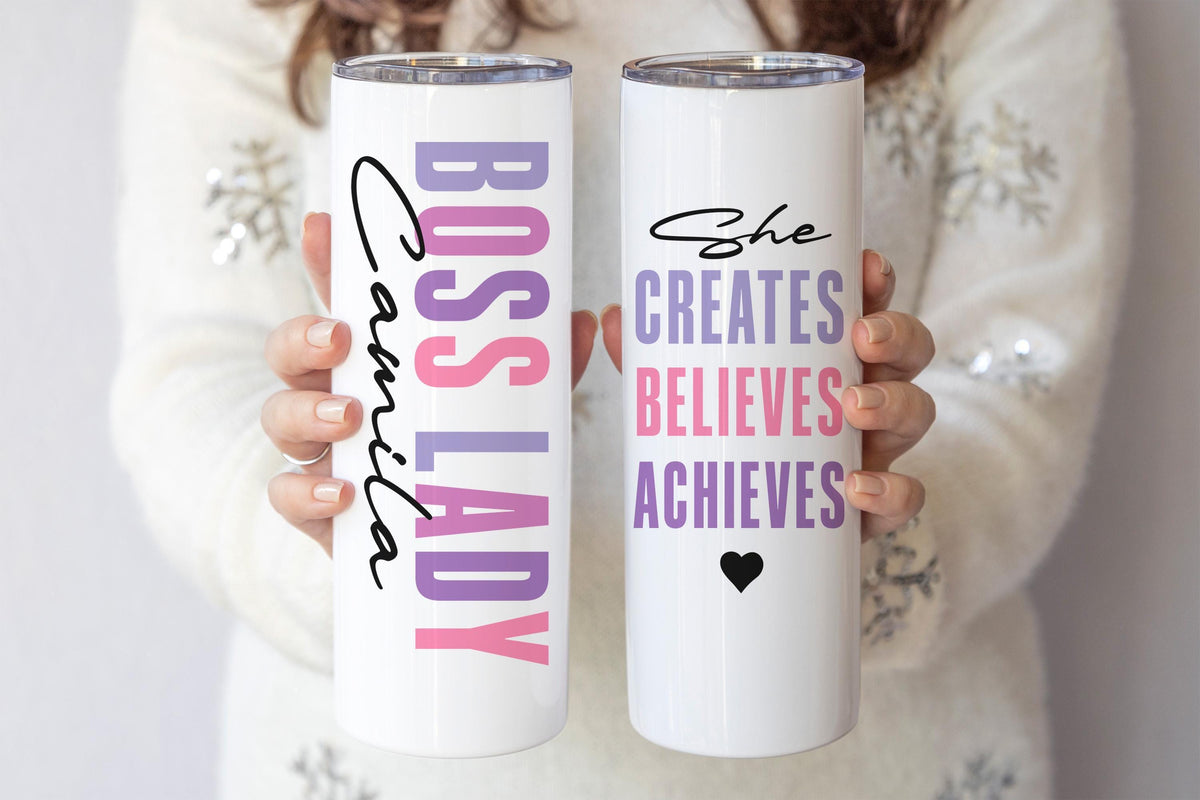 Personalized Boss Lady Tumbler, Boss Lady Travel Cup From Coworker