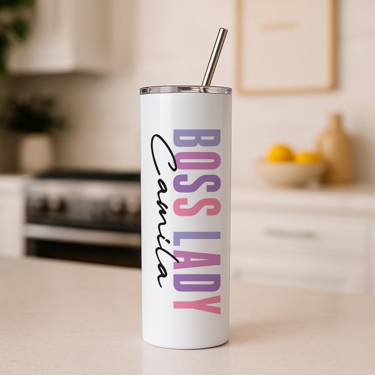 Personalized Boss Lady Tumbler, Boss Lady Travel Cup From Coworker