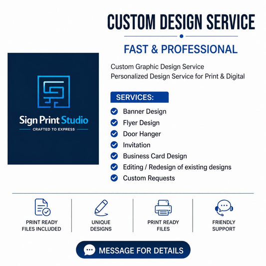 Custom Graphic Design Service: Banner, Flyer, Business Card (Print Ready)