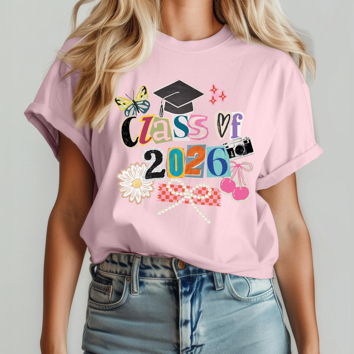 Comfort Colors® Senior Class of 2026 Shirt, Coquette Graduate T-Shirt, High School Senior Tees