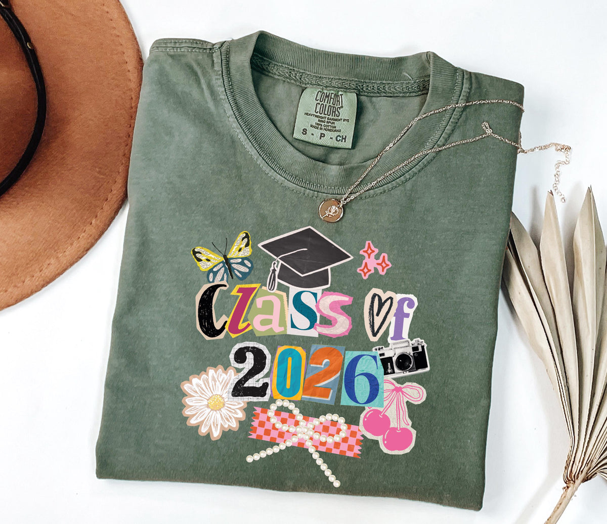 Comfort Colors® Senior Class of 2026 Shirt, Coquette Graduate T-Shirt, High School Senior Tees