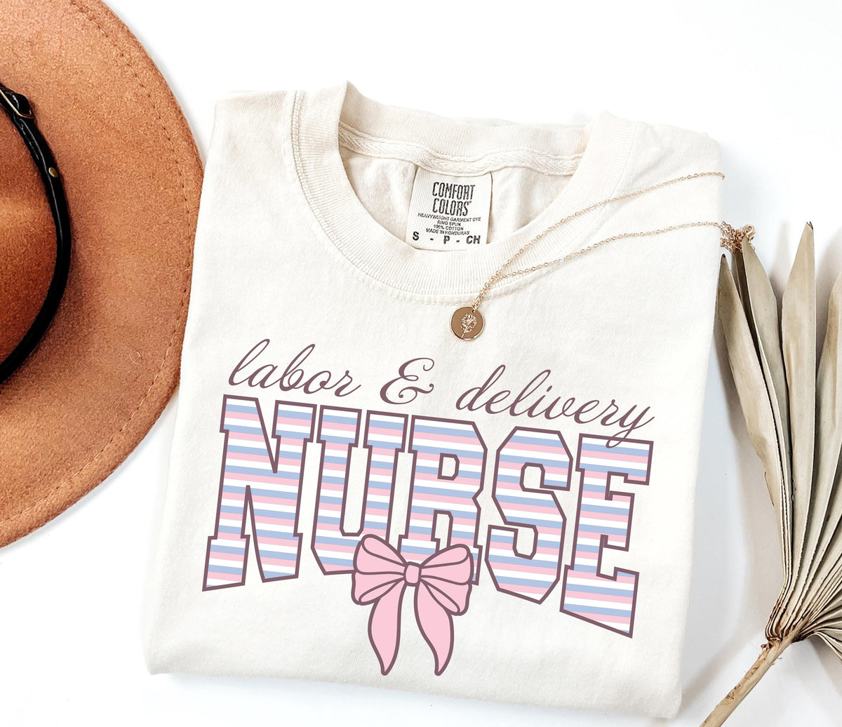 Comfort Colors® Labor and Delivery Nurse Shirt, Coquette Bow Nursing Tee, Nurse Week Gift