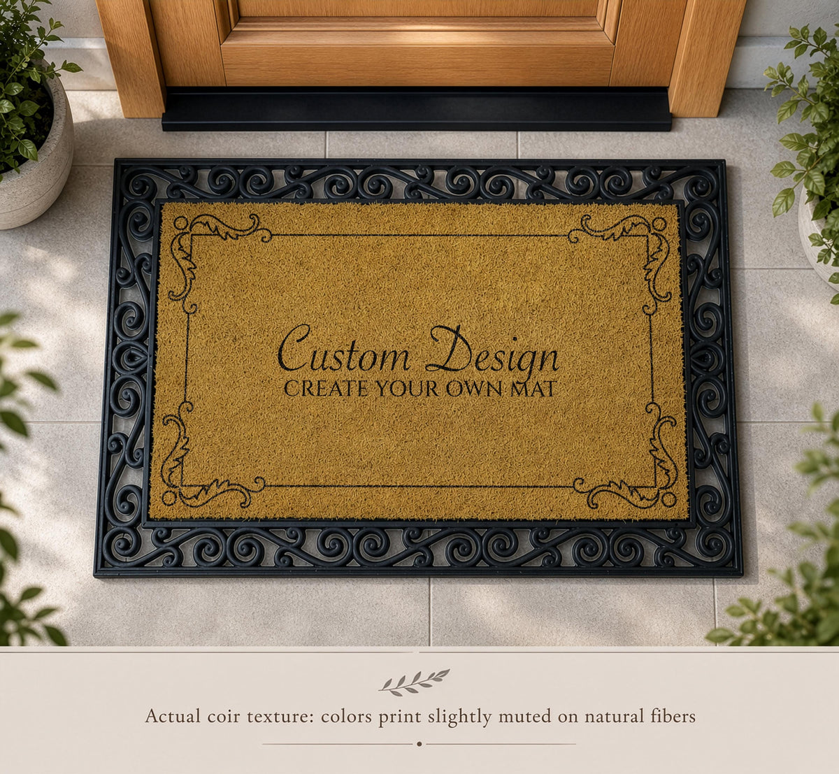 Custom Frame & Font Switchable Insert Welcome Mat