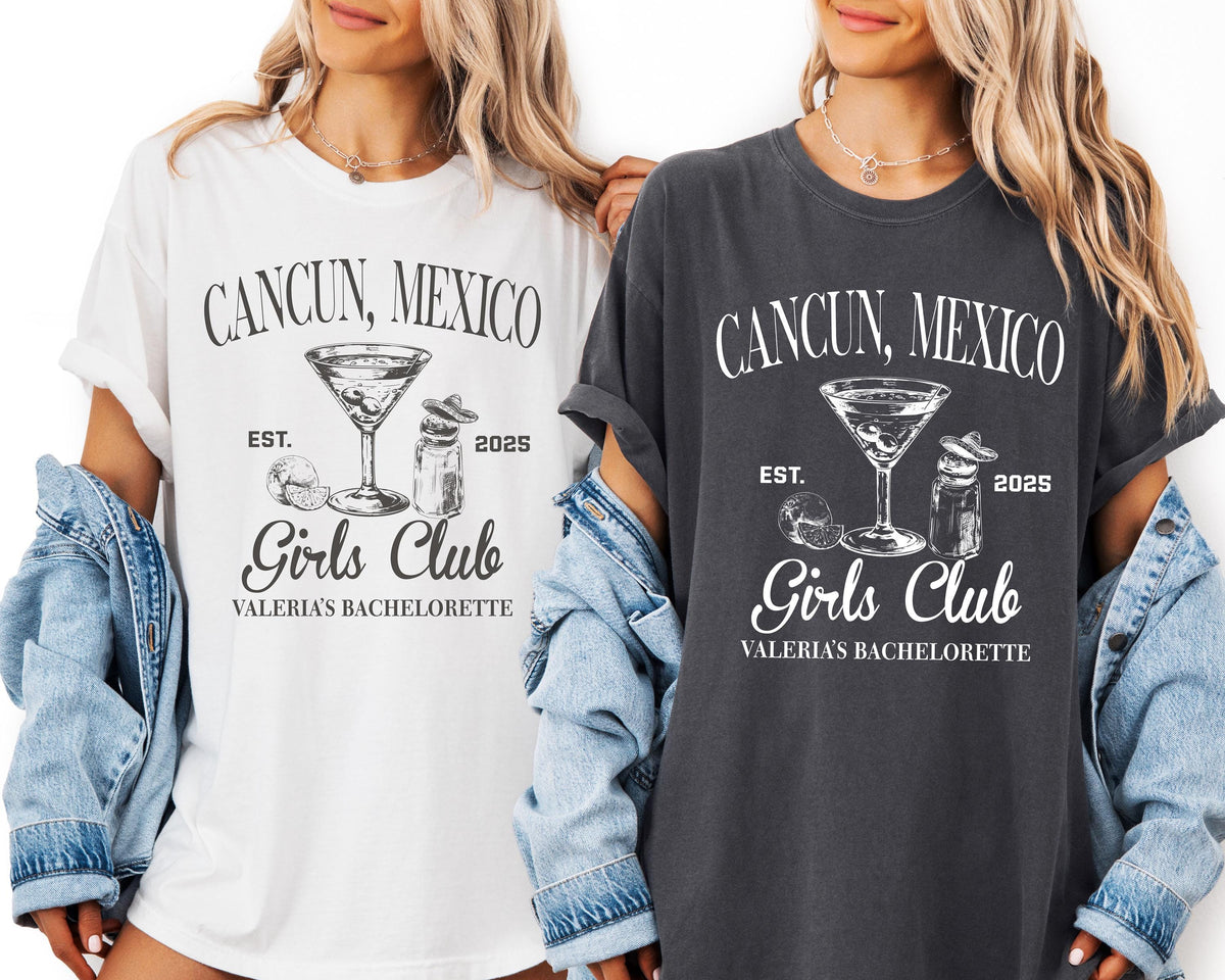 Customized Bachelorette Comfort Colors® Shirts, Bach Girls Trip Shirt, Mexico Bach Trip Tees, Bachelorette Weekend Shirts, Custom Girls Trip