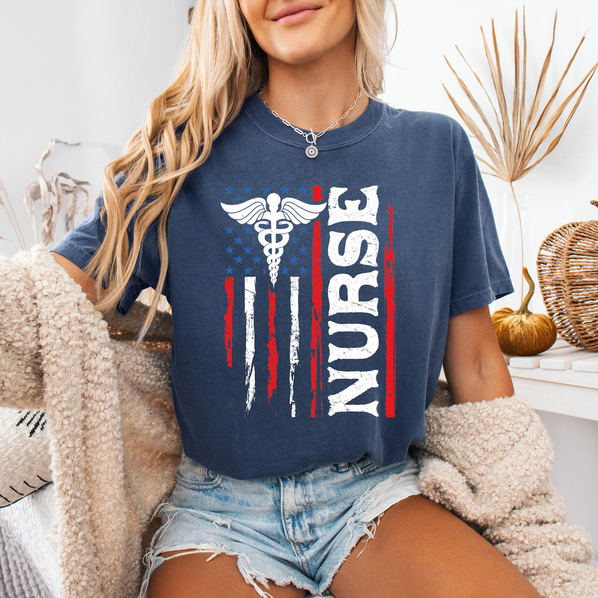 Patriotic Nurse Graphic Shirt