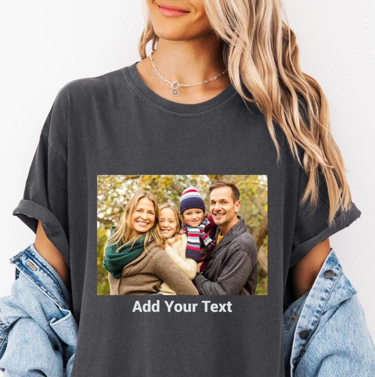 Custom Photo Comfort Colors® Shirts, Your Photo and Text Tee, Family Photo Sweat