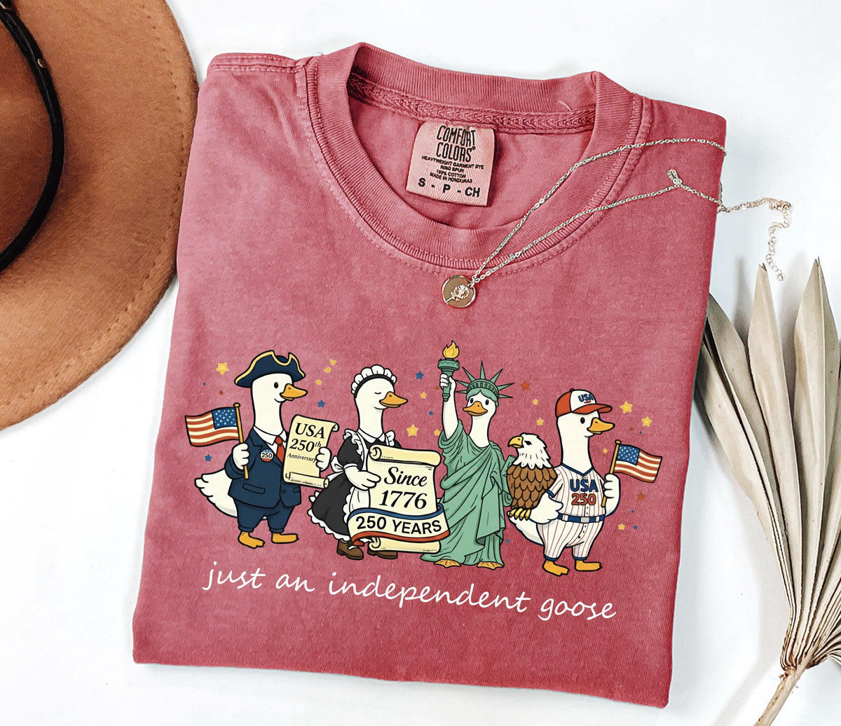 Comfort Colors® Just an Independent Goose Shirt, American Flag T-Shirt, Funny Patriotic Gift Tee