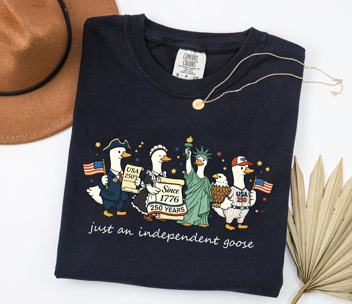Comfort Colors® Just an Independent Goose Shirt, American Flag T-Shirt, Funny Patriotic Gift Tee