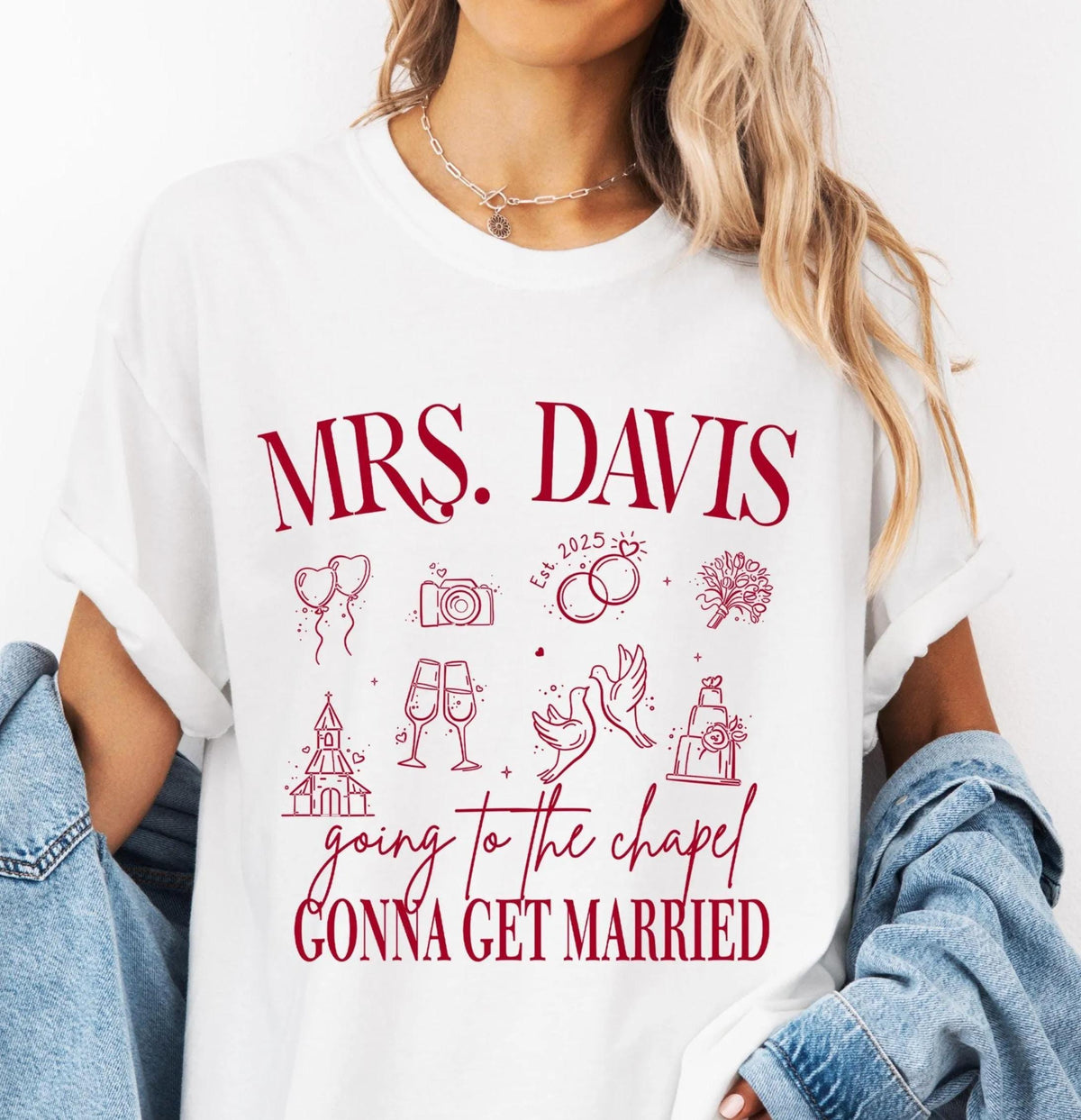 Going to the Chapel Comfort Colors® Shirt, Custom Bride Tee, Bachelorette Party Gift